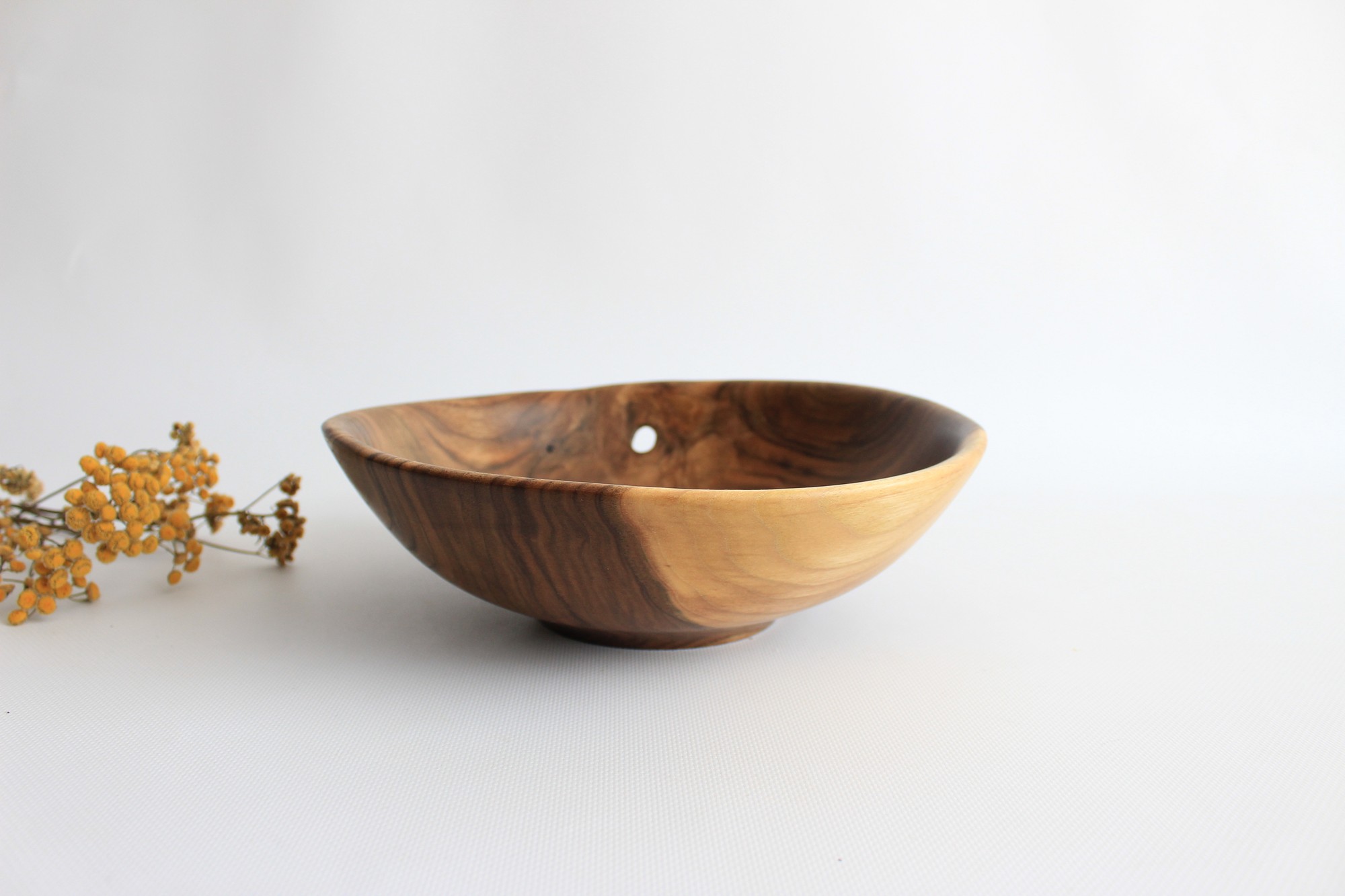 Decorative fruit bowl, farmhouse wooden plate handmade 24577 from