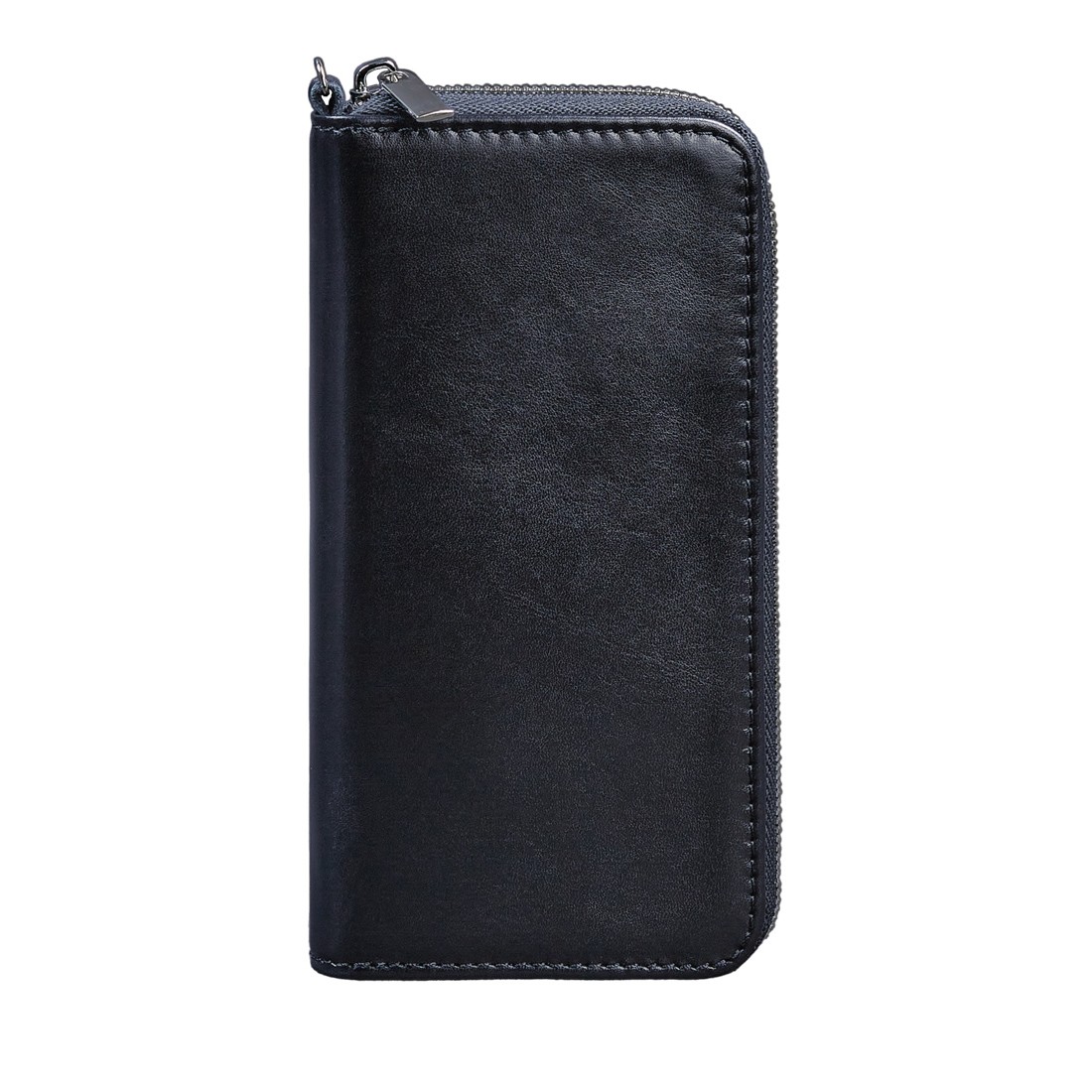 Leather Zip Wallet 6.1 blue (BN-PM-6-1-navy-blue)