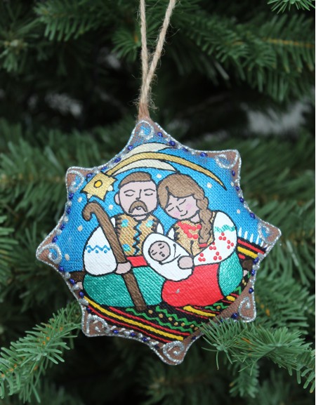 Coffee souvenir Christmas star "UKRAINIAN FAMILY""
