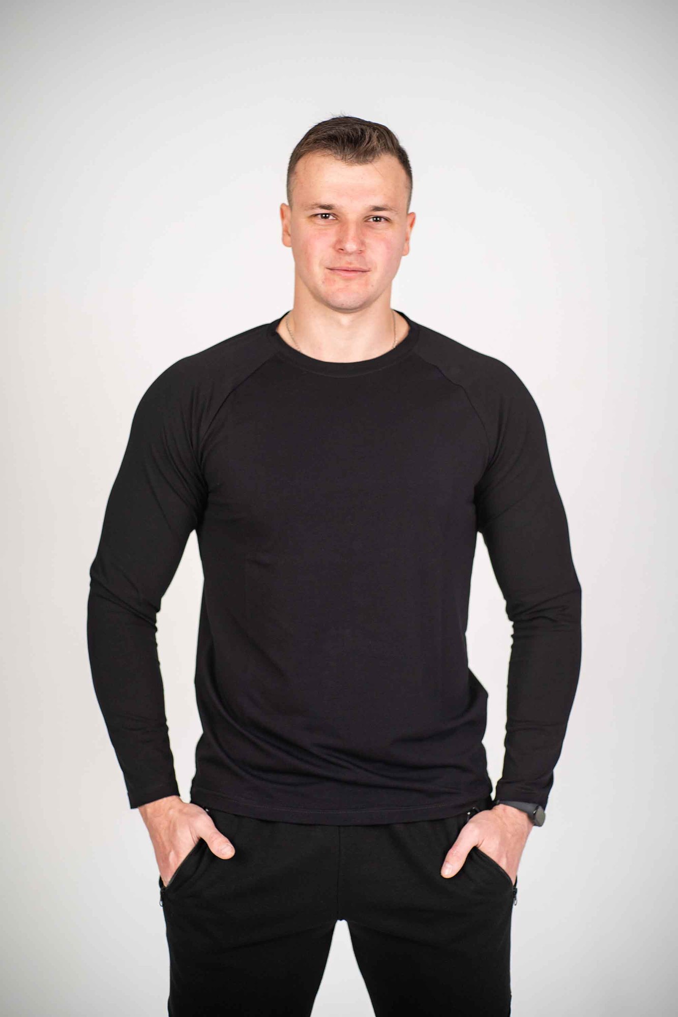 T-shirt Longsleeve black Custom Wear