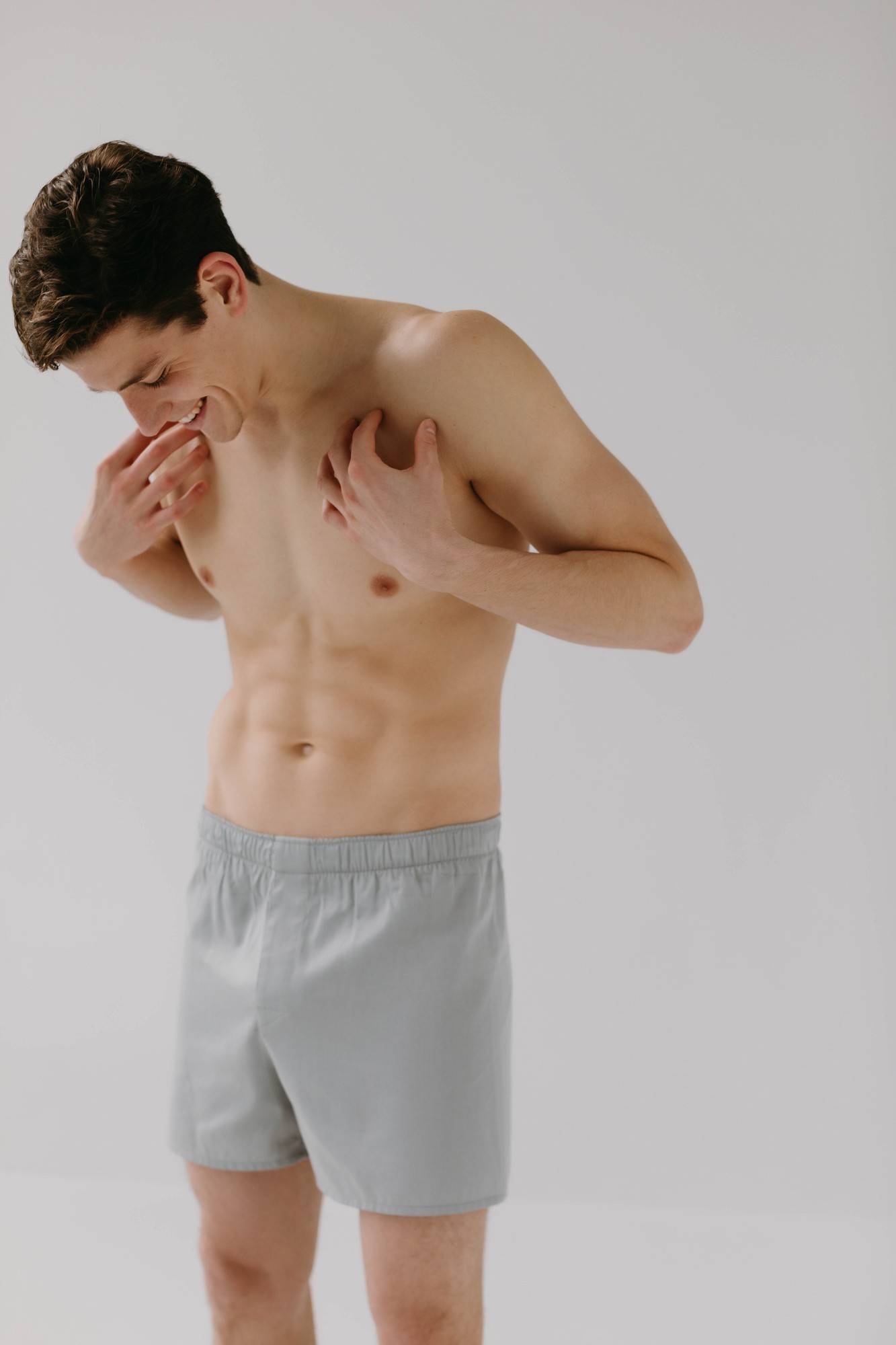 Gray loose boxers
