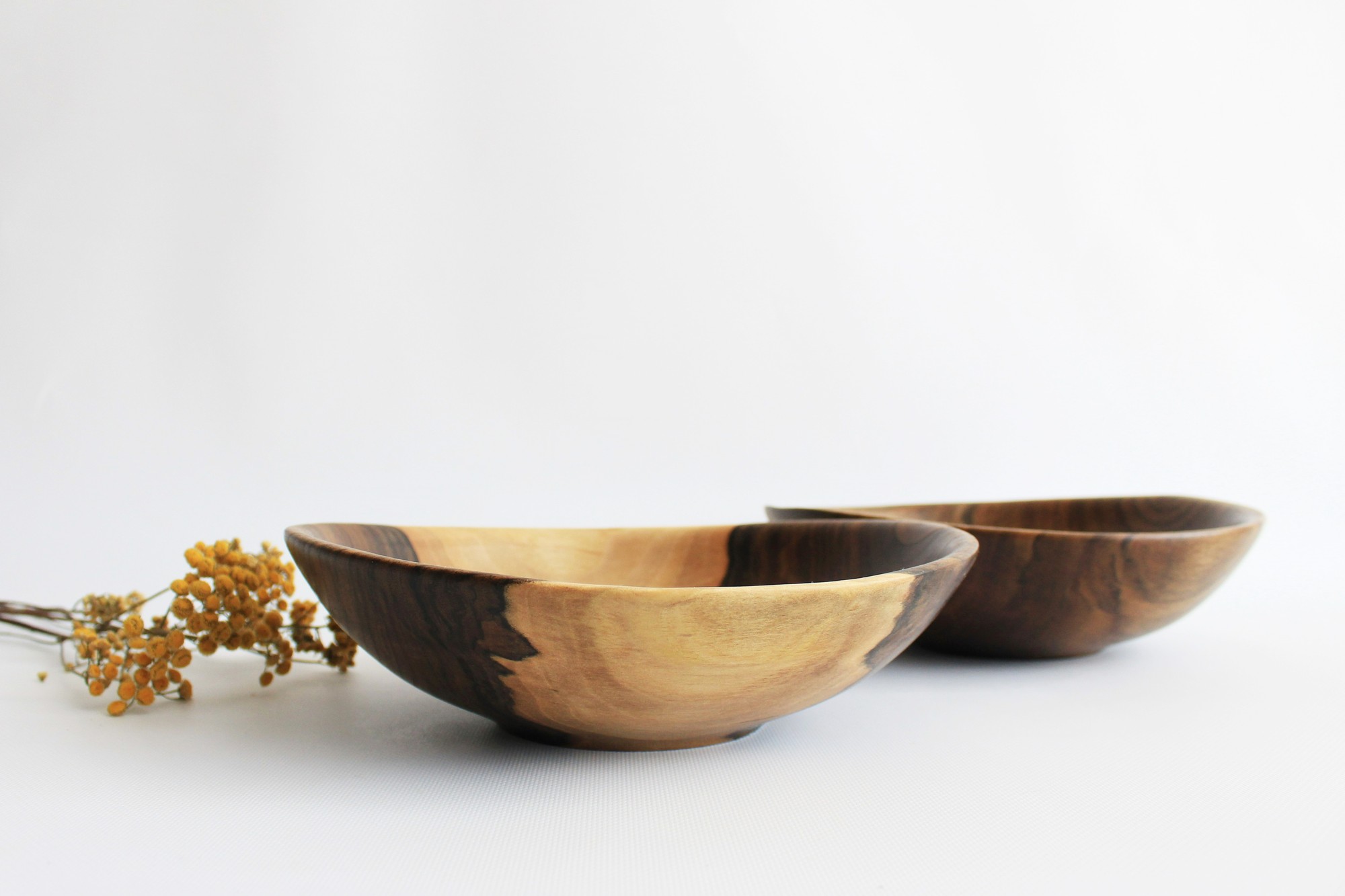 Handmade salad bowl, decorative wooden dinnerware