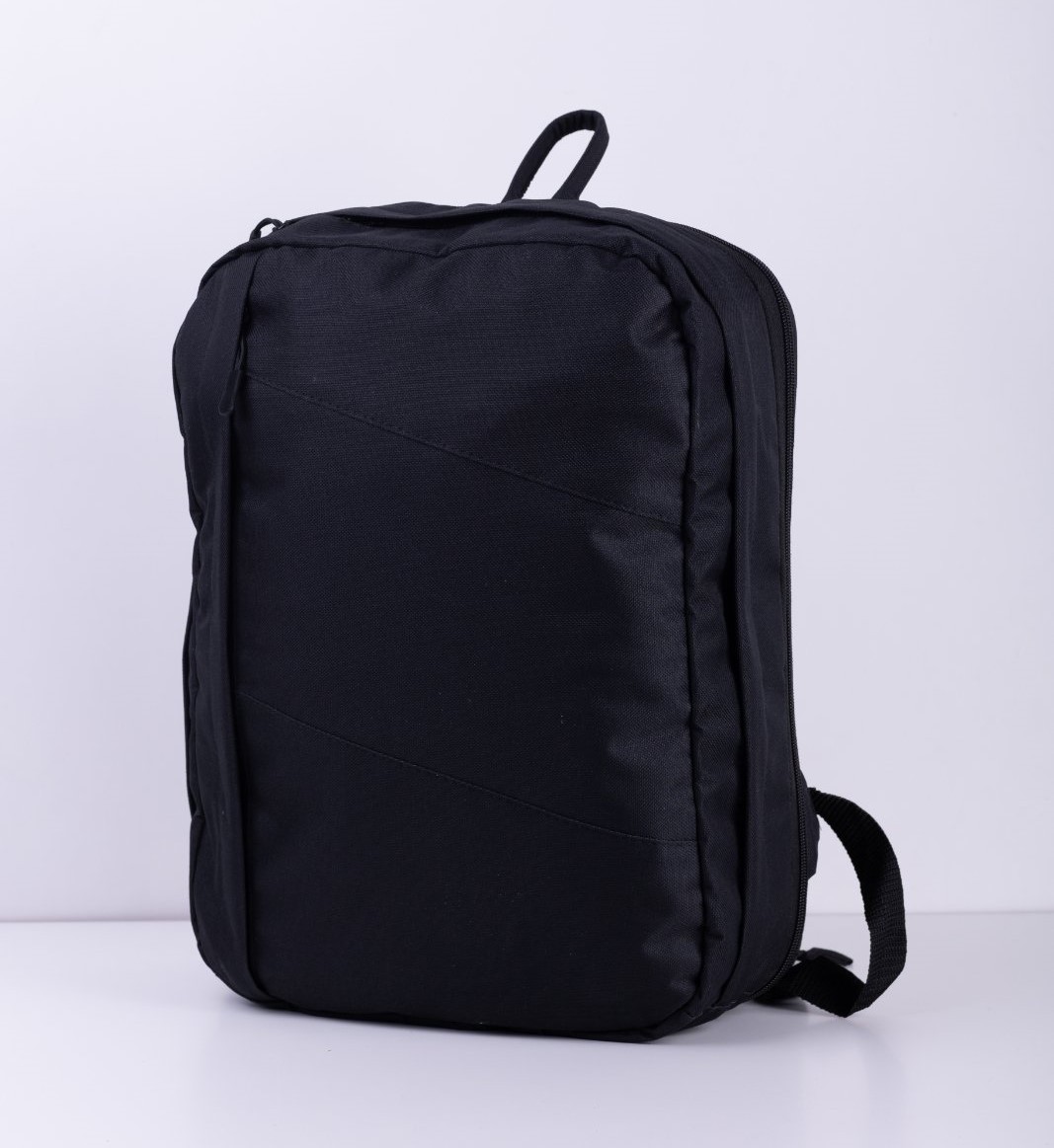 TRVLbag black transformer | hand luggage | backpack 40x30x10 - 40x30x20