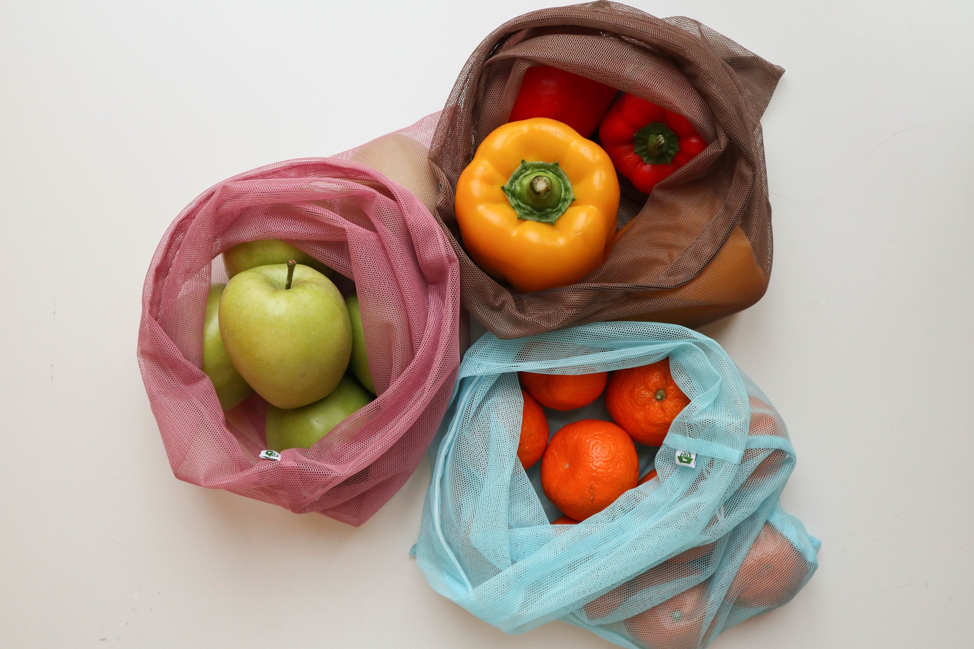 Set of infinitely reusable shopping bags