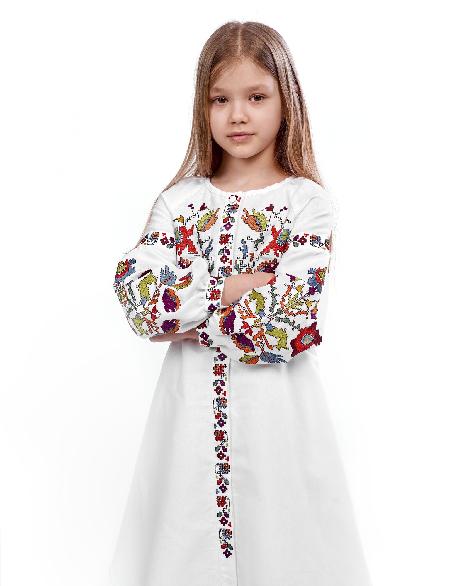 Embroidered dress for girls 302-20/09