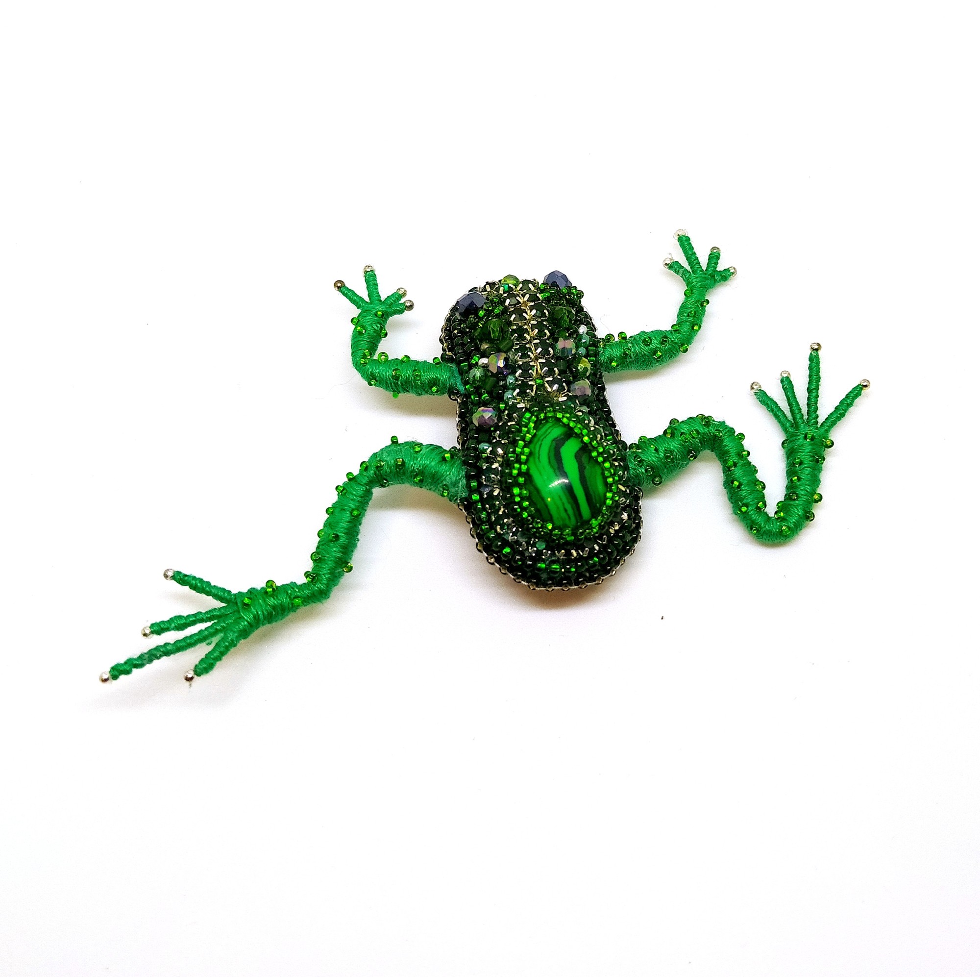 Handmade brooch "frog princess"