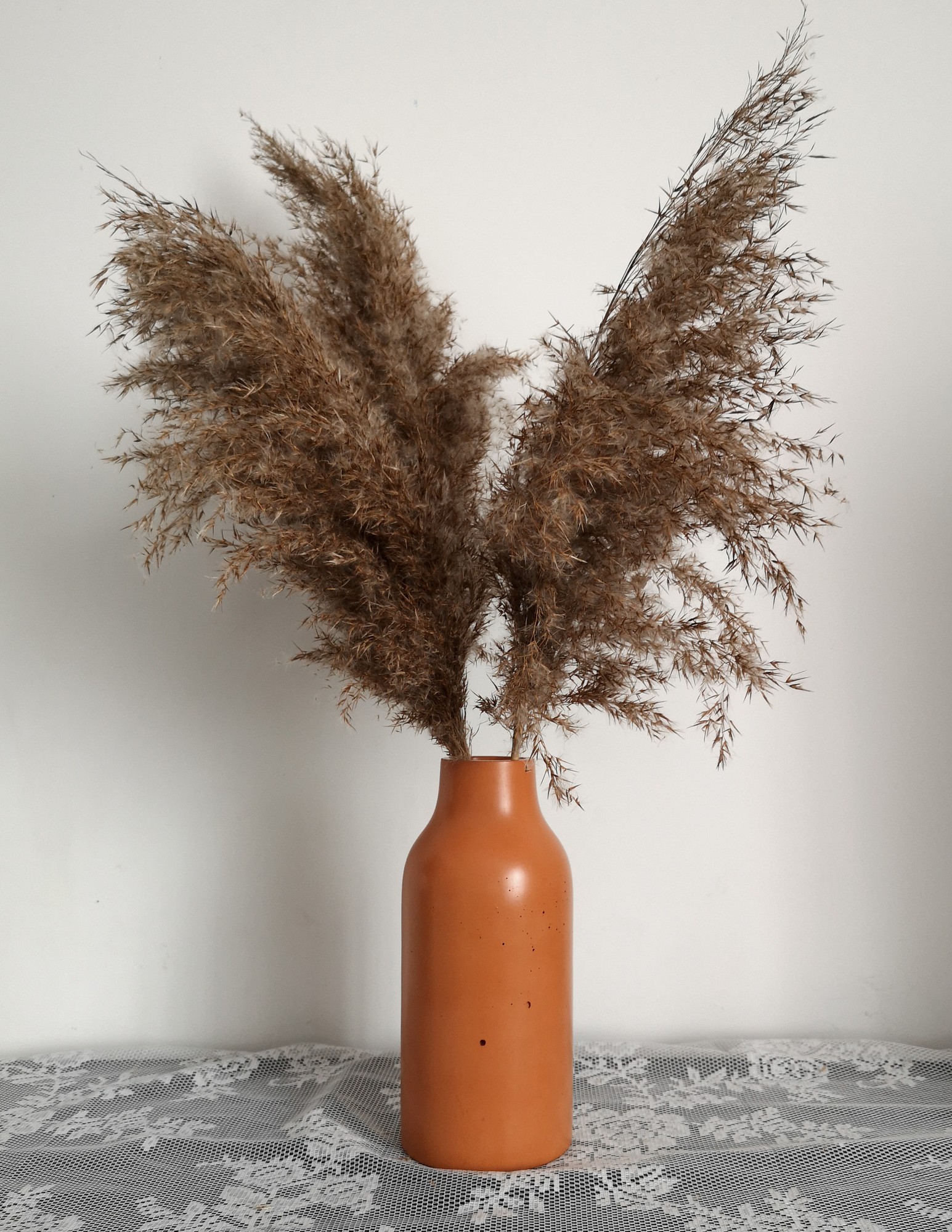 Orange modern concrete vase