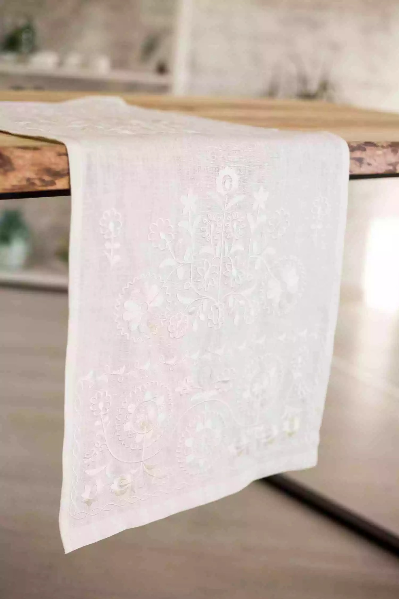 Towel with embroidery HISTROV 40×90 White