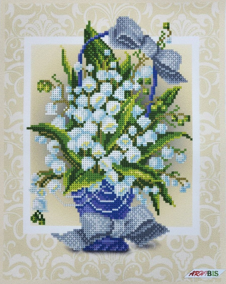 Kit Bead Embroidery Lilies of the Valley t-1255