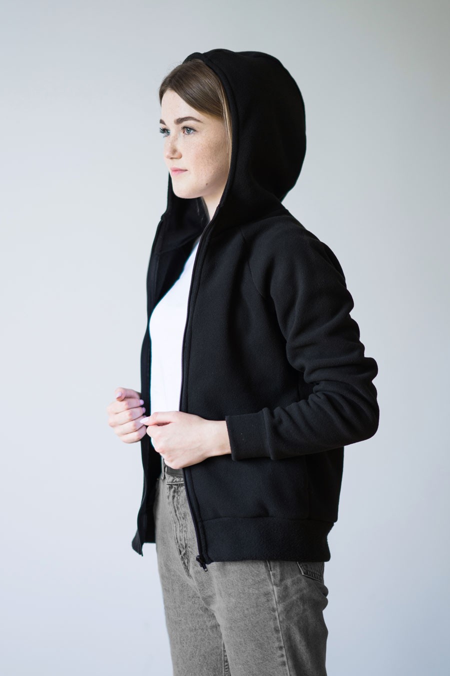 Women's fleece jacket Synevyr 260 black