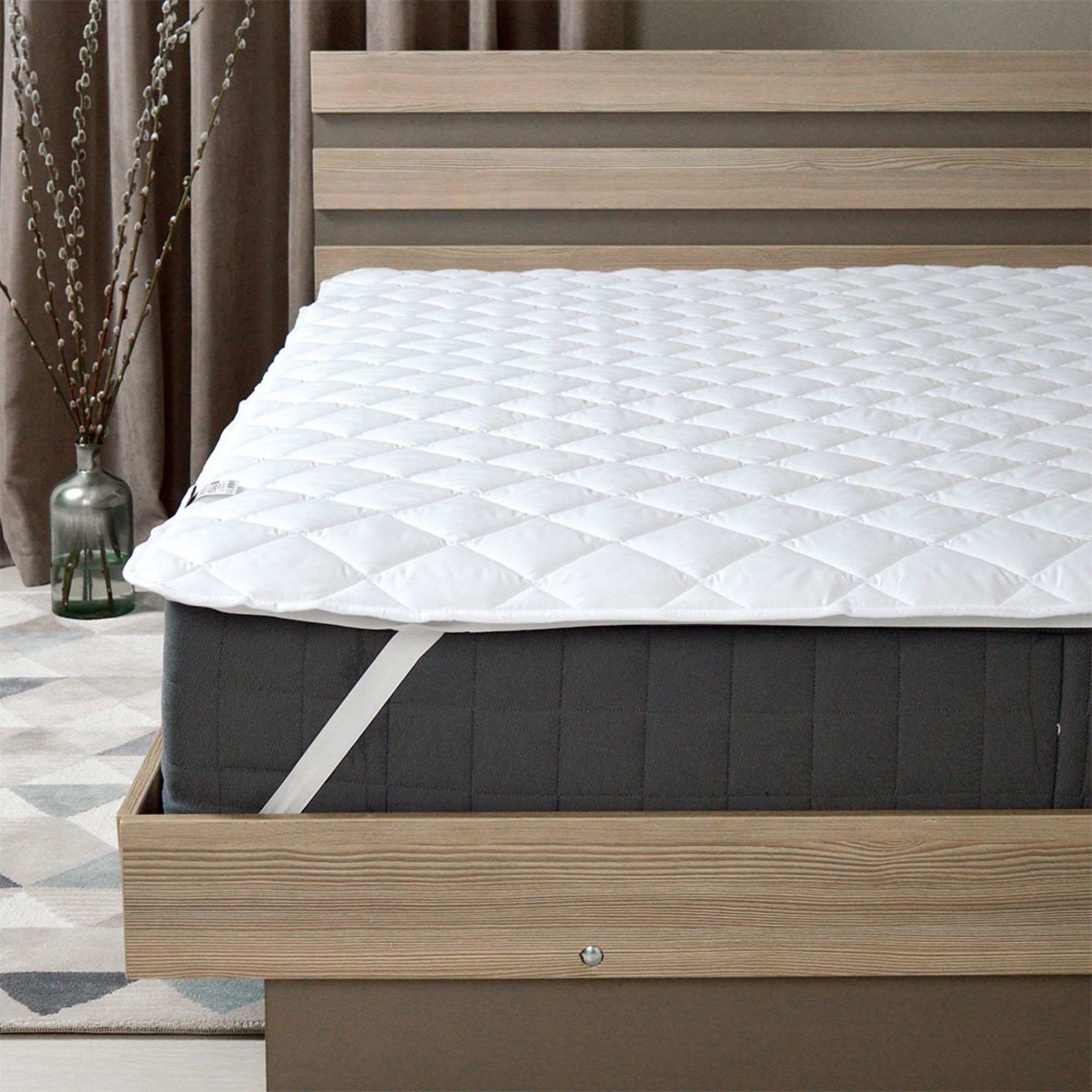 MATTRESS COVER COMFORT QUILTED WITH ELASTIC CORNERS TM IDEIA 80X190 CM