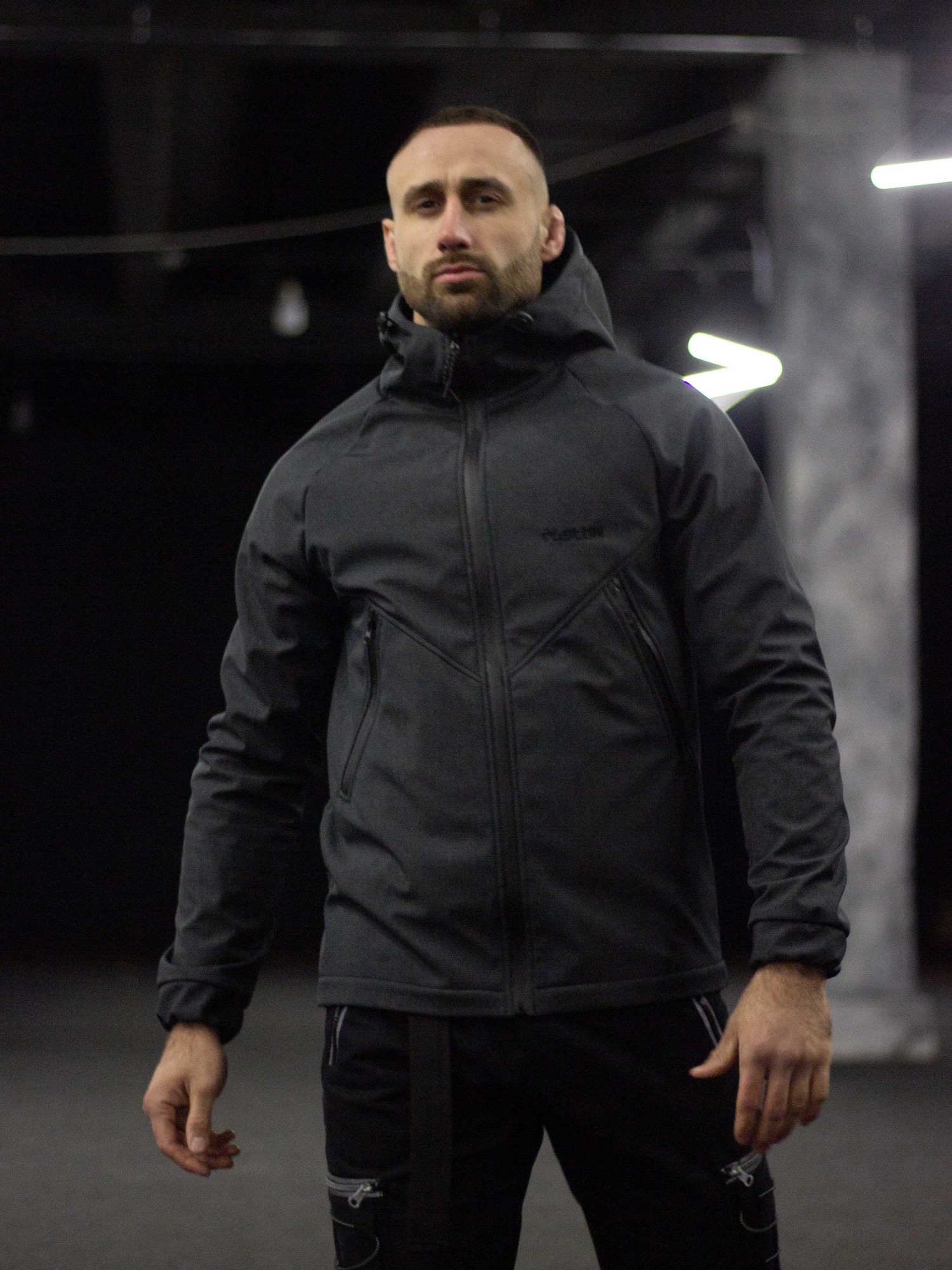 Men's jacket Protection Soft Shell graphite Custom Wear