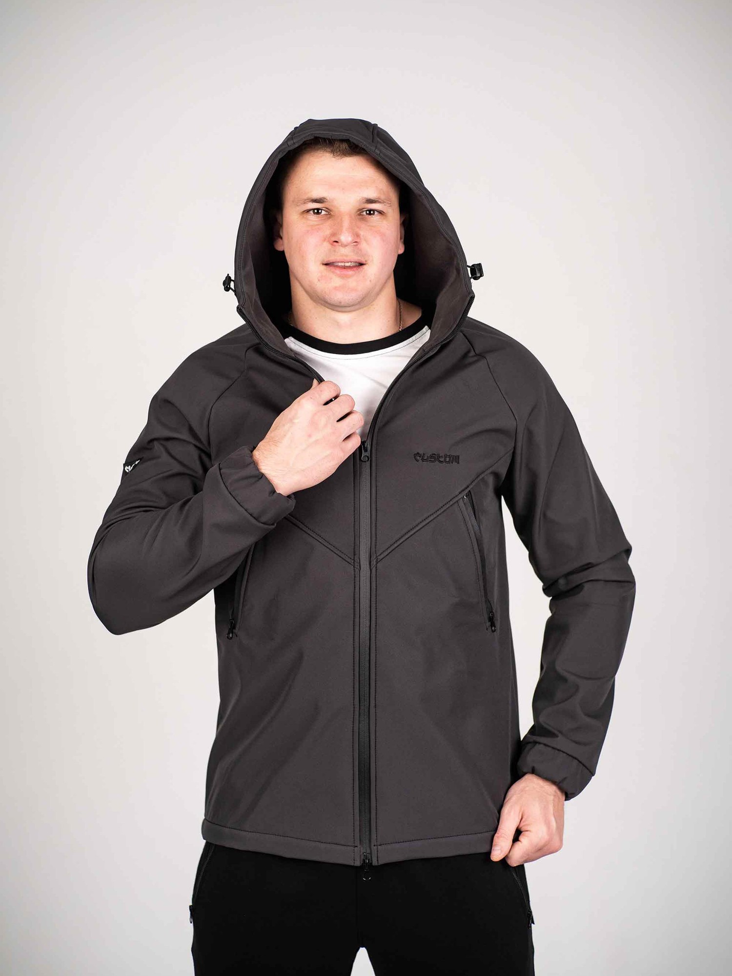 Men's jacket Protection Soft Shell dark graphite Custom Wear