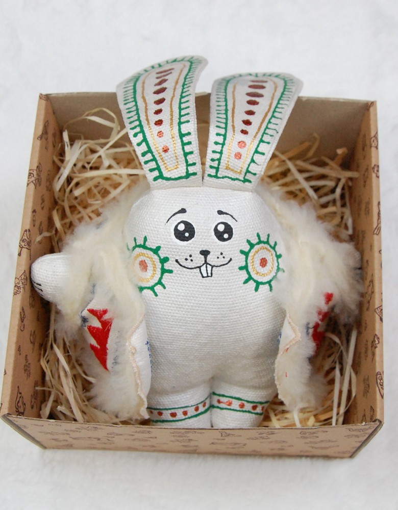 SOUVENIR VANILLA "BUNNY IN EMBROIDERED COAT" WITH BUCKWHEAT FILLING