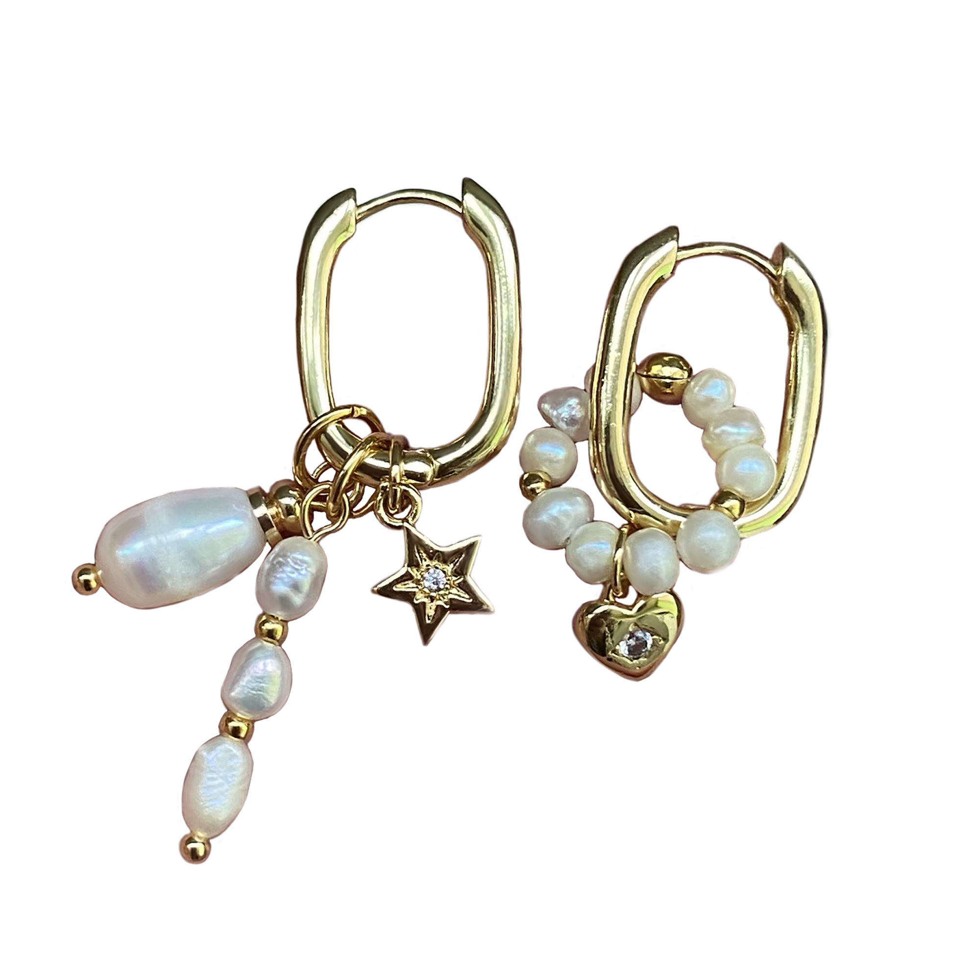 Gold Plated Kongo Earrings with pendants