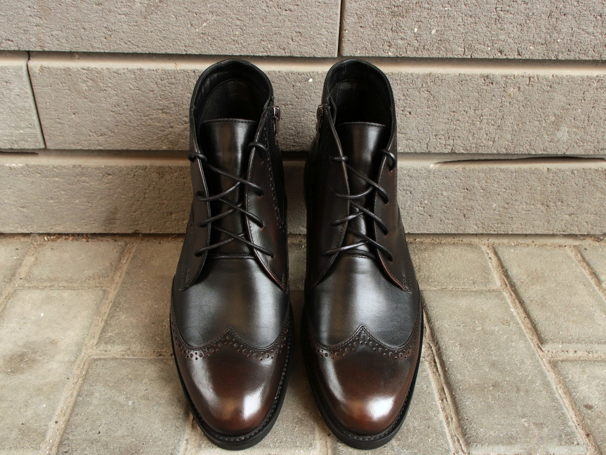 Men's brown brogue shoes "Ikos 374"