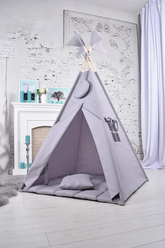 Wigwam baby, full set, monochrome gray, 110x110x180cm, suspension month as a gift