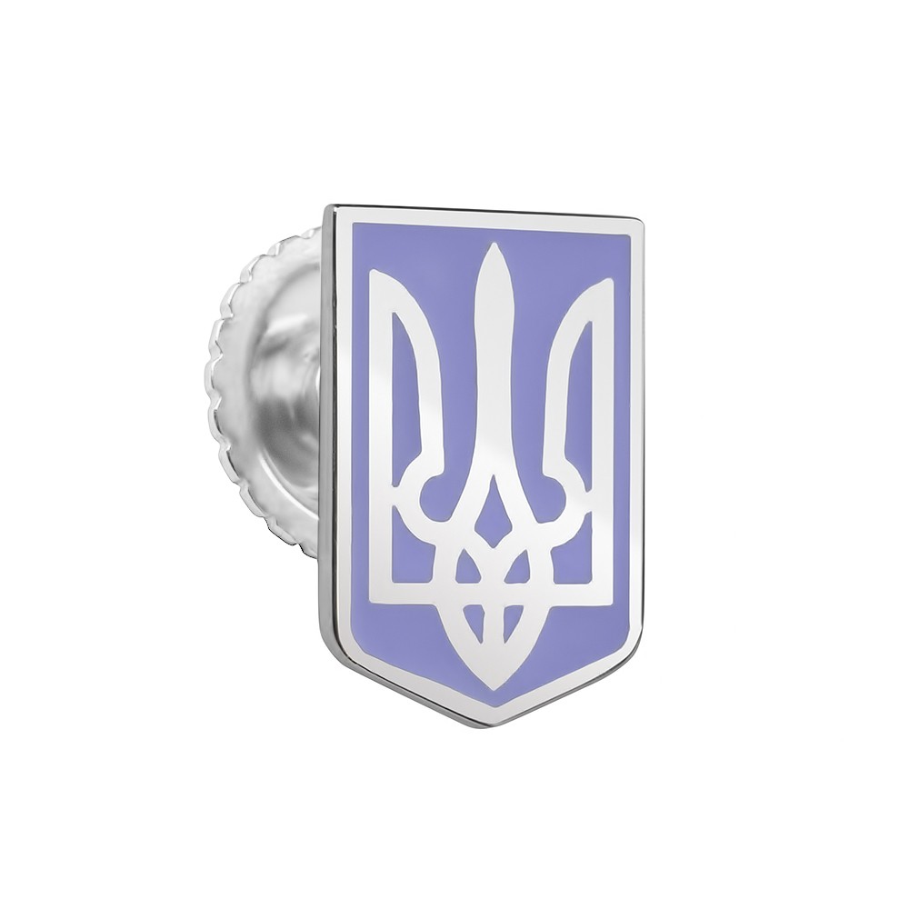 SILVER BADGE - UKRAINE COAT OF ARMS. Art: 61004331060