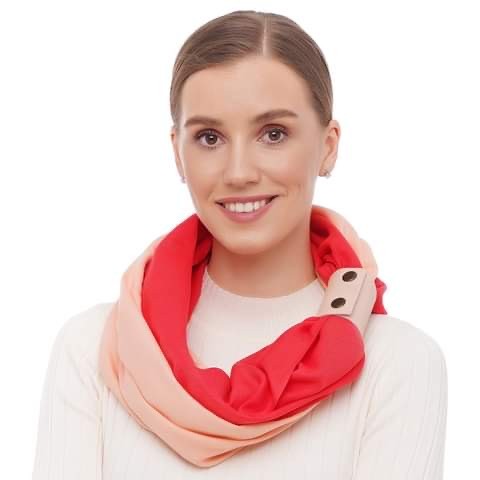 Cashmere stylish scarf Snood Black and white from the designer Art Sana