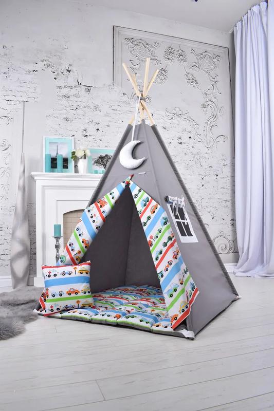 Wigwam baby "multicolored cars" for the boy, full kit, 110x110x180cm