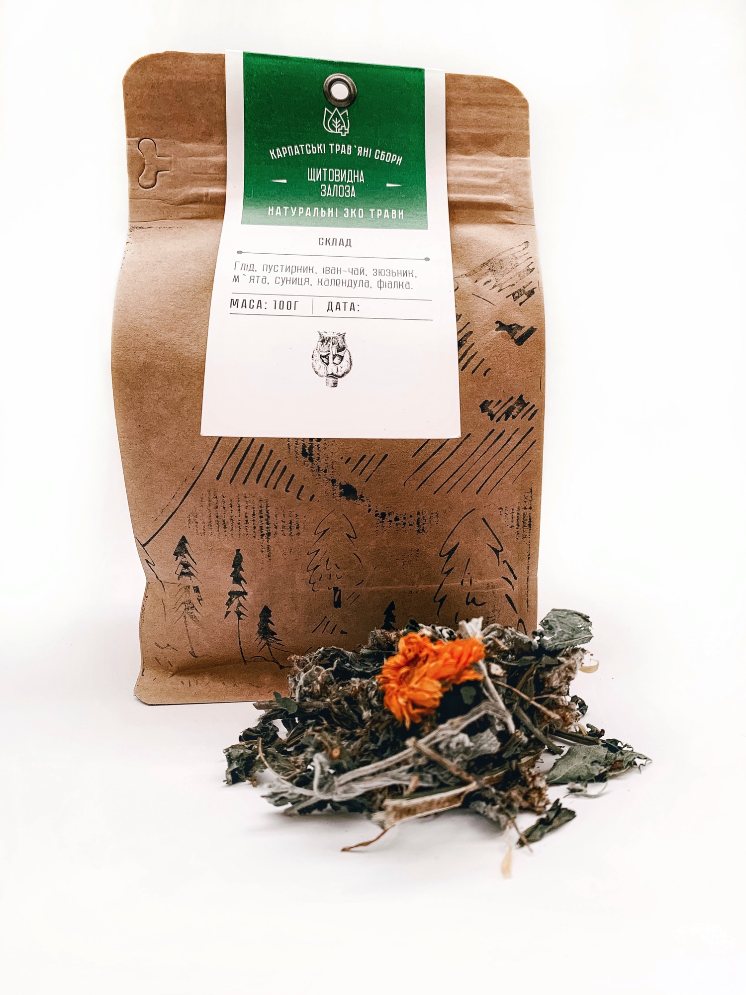 Herbal collection for the thyroid gland herbal tea medicinal herbal tea