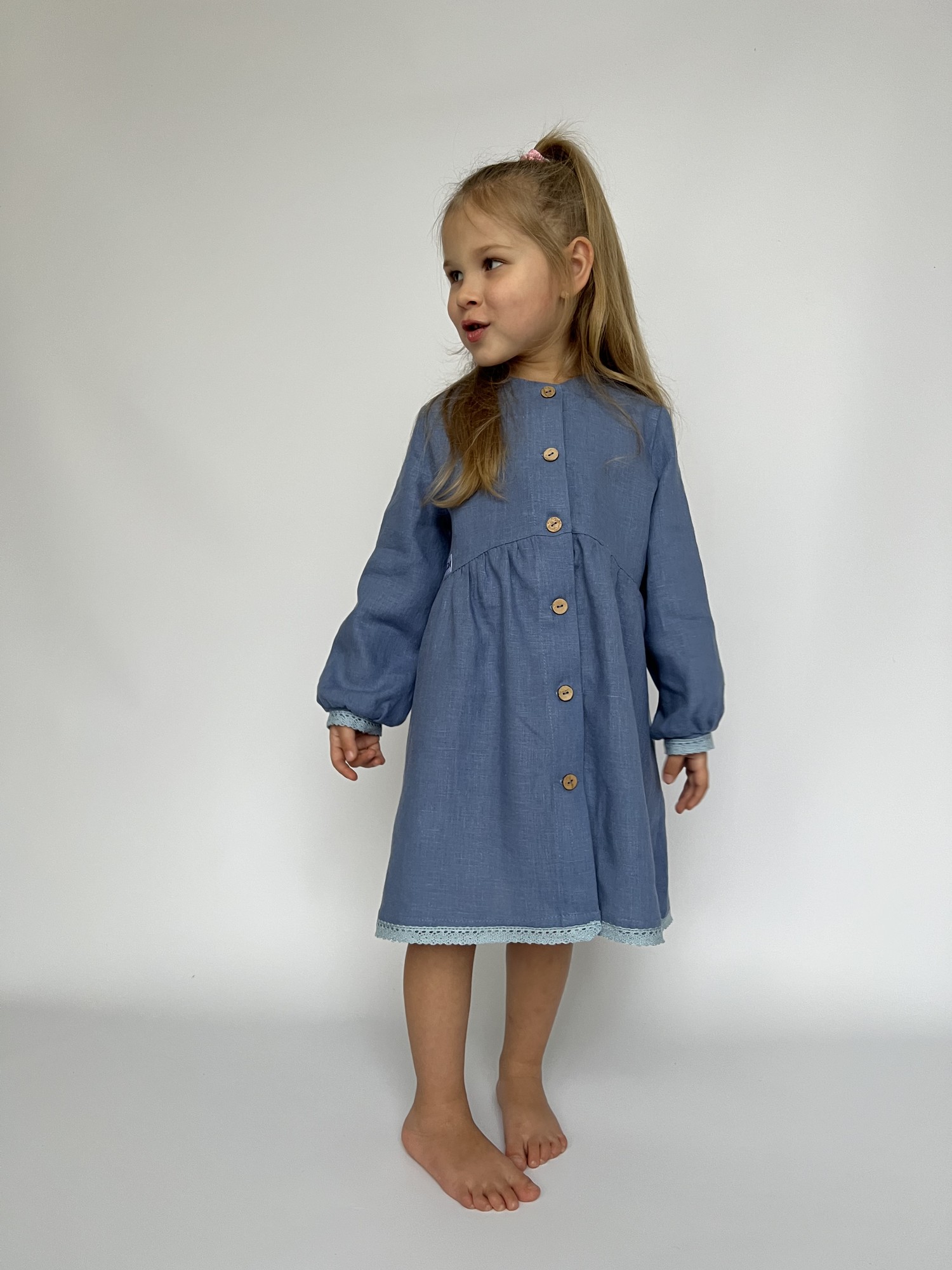 Linen dress LEVA’DA for girls