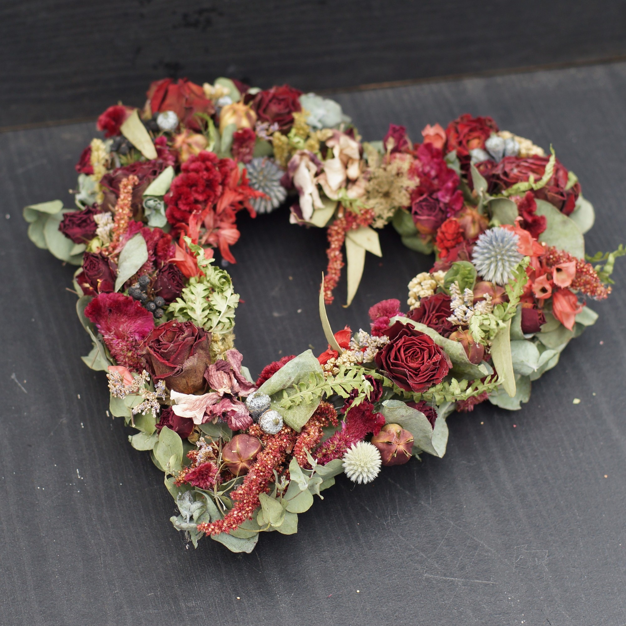 Dried Flower Wreath-Heart