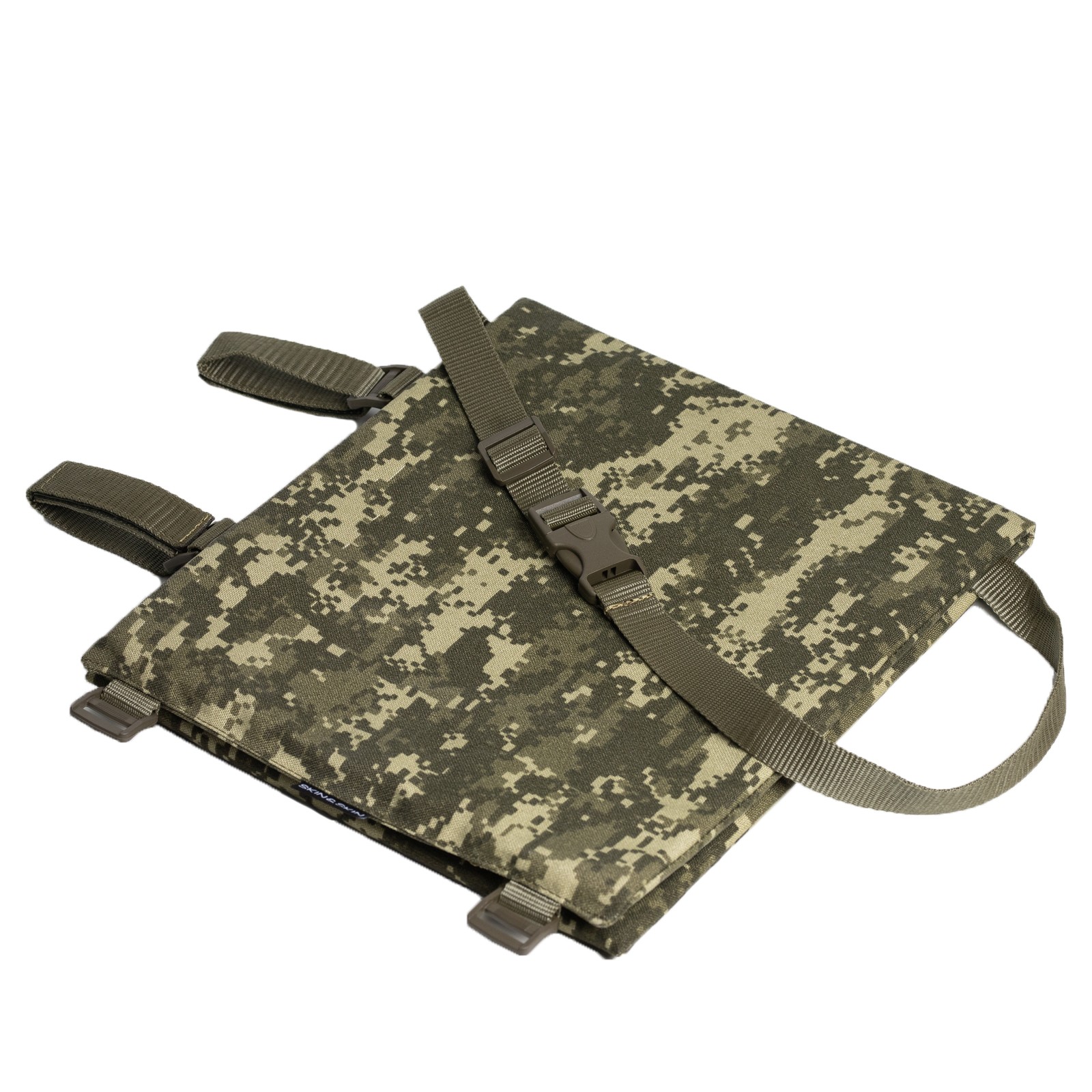 Army seating pad, pixel grounsheet with belt, molle system seating pad ...