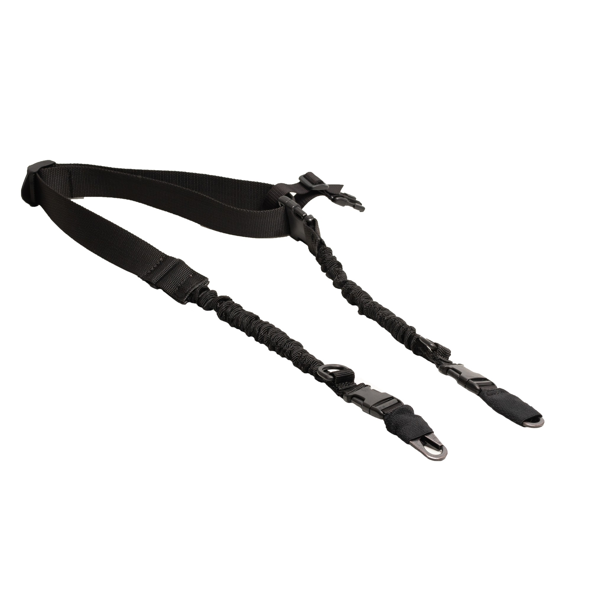 black nylon 2 point sling with adjustable buckle