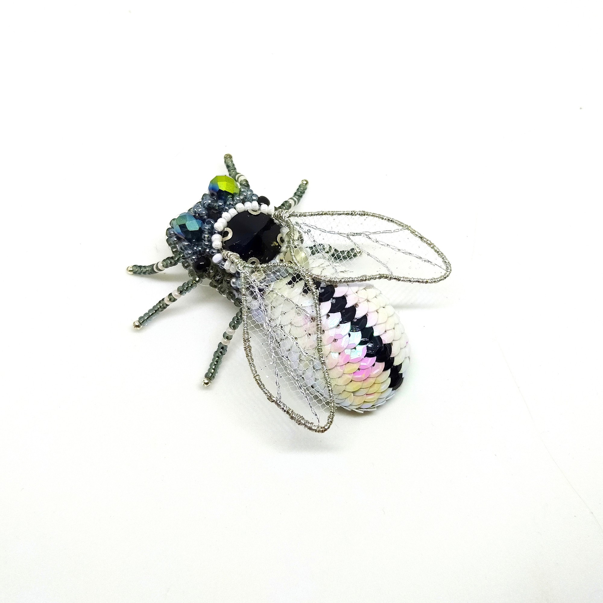 Handmade brooch "the fly"