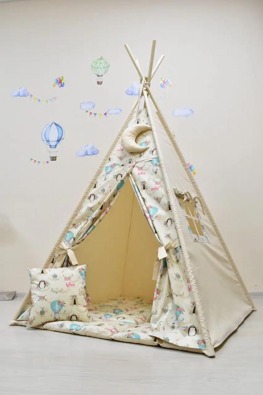 Wigwam baby "balloons", full kit, 110x110x180cm, beige, suspension month as a gift