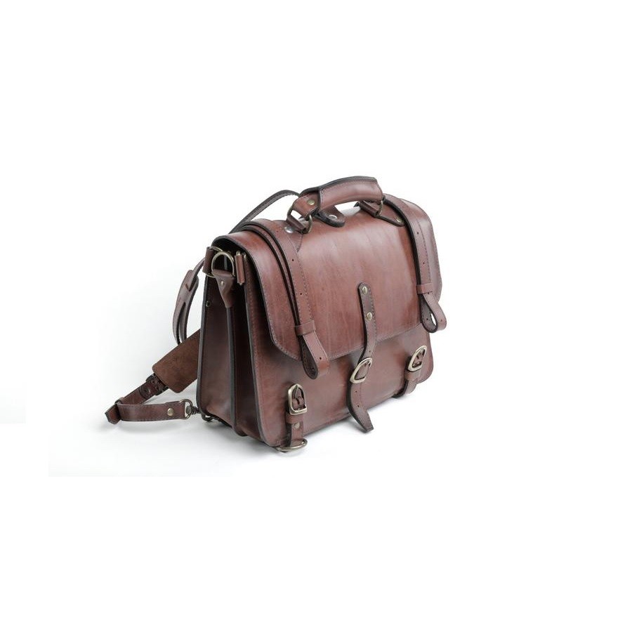 Model UniLug. Natural Bull's Leather Briefcase backpack for men