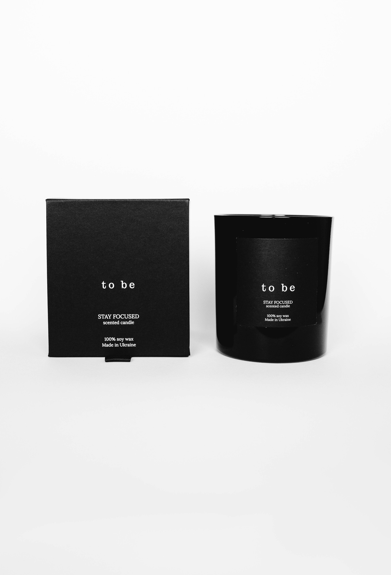 Scented candle "to be", 100% soy wax,  STAY FOCUSED