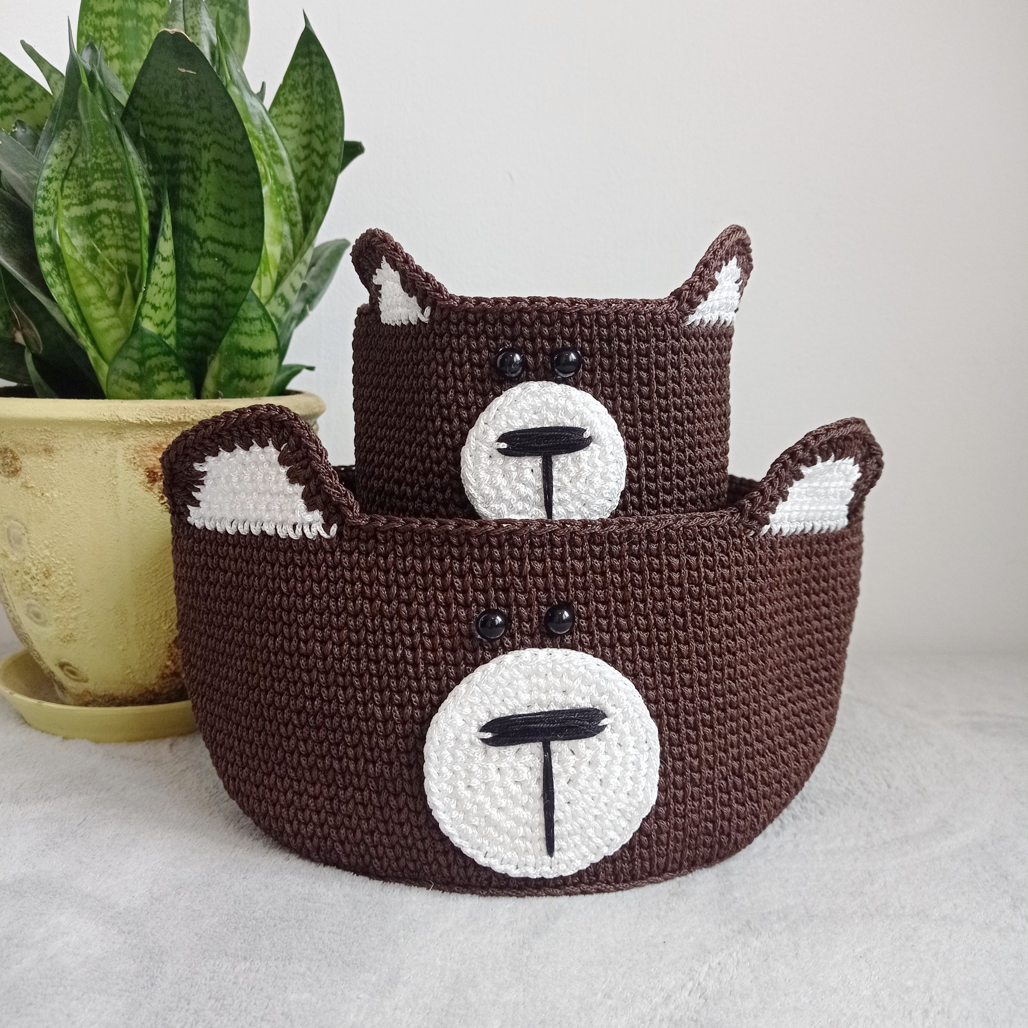 Set of basket "Brown Bear", 2 pc