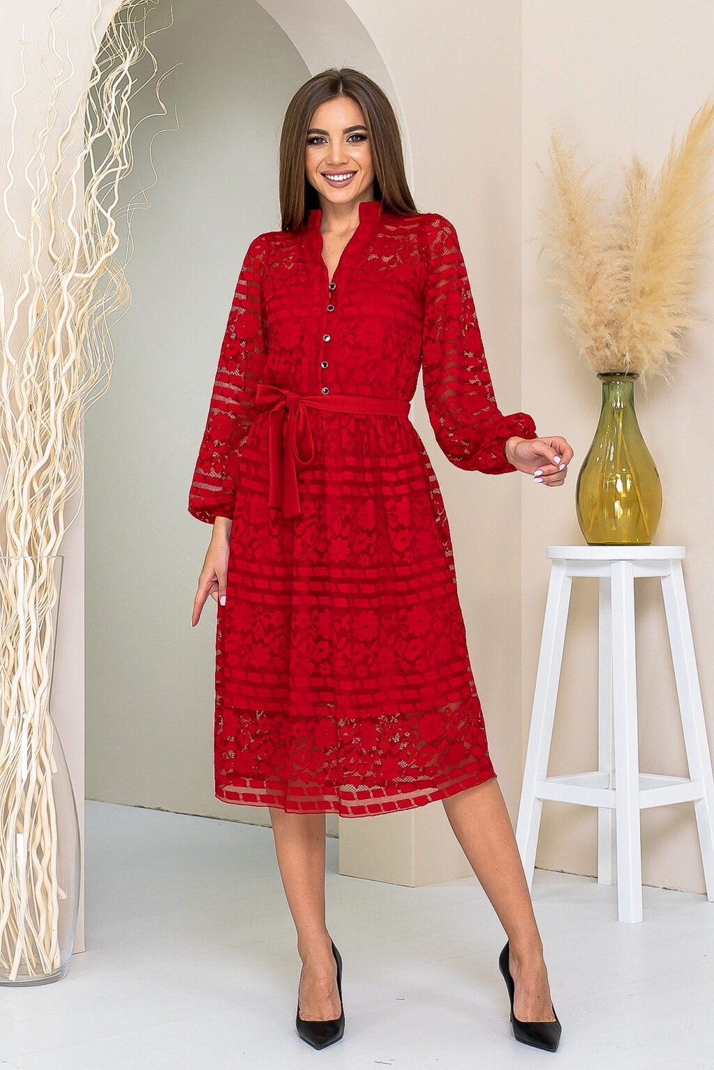 Casual red dress by Tanita-Romario