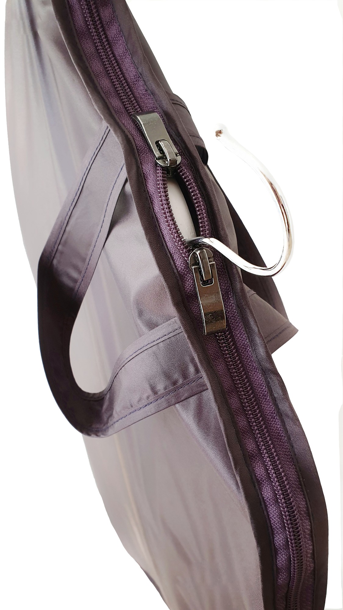 Leather hanging garment bag for travel lavander+dark red - 27958 from  Parasolka with donate to u24