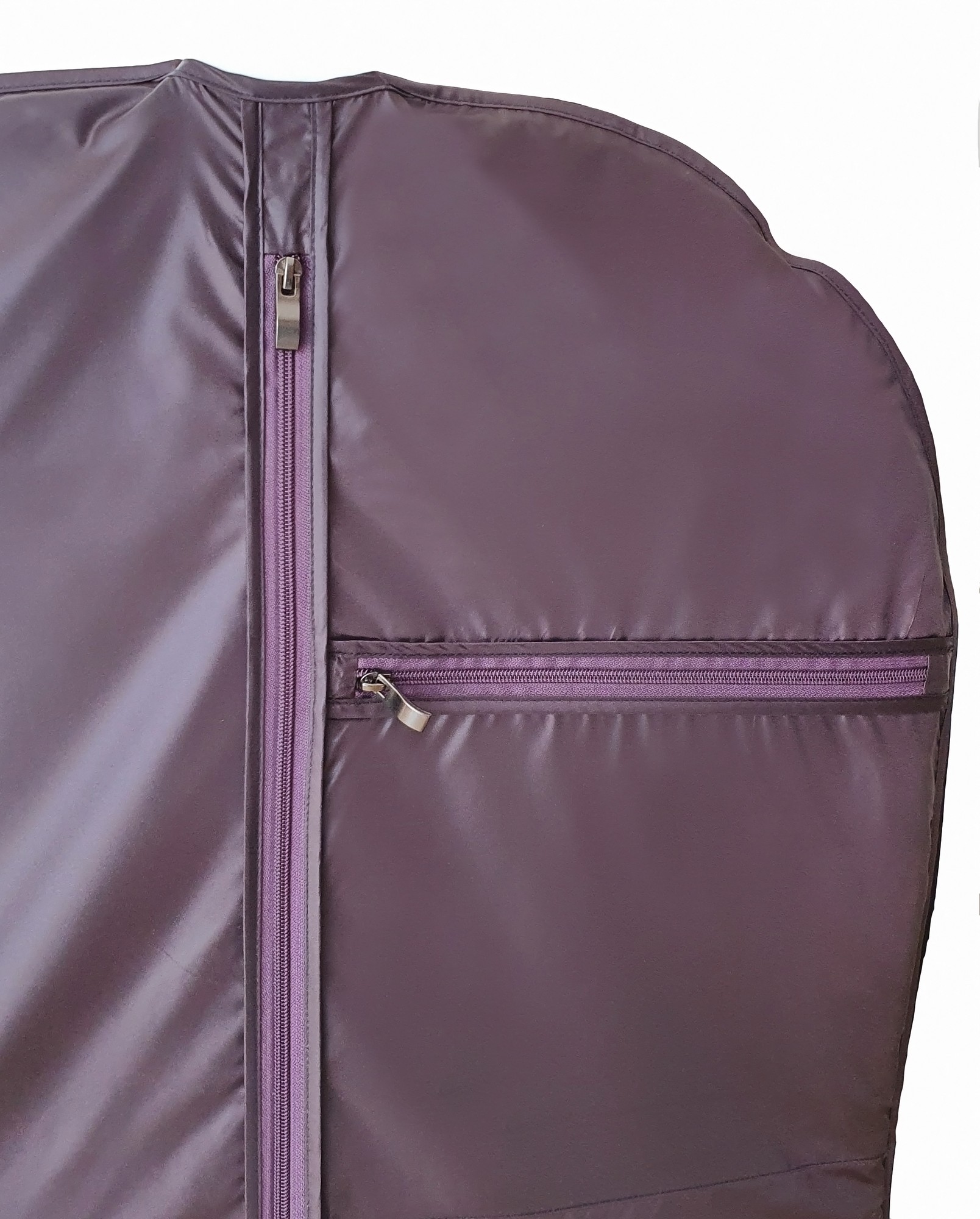 Leather hanging garment bag for travel lavander+dark red - 27958 from  Parasolka with donate to u24