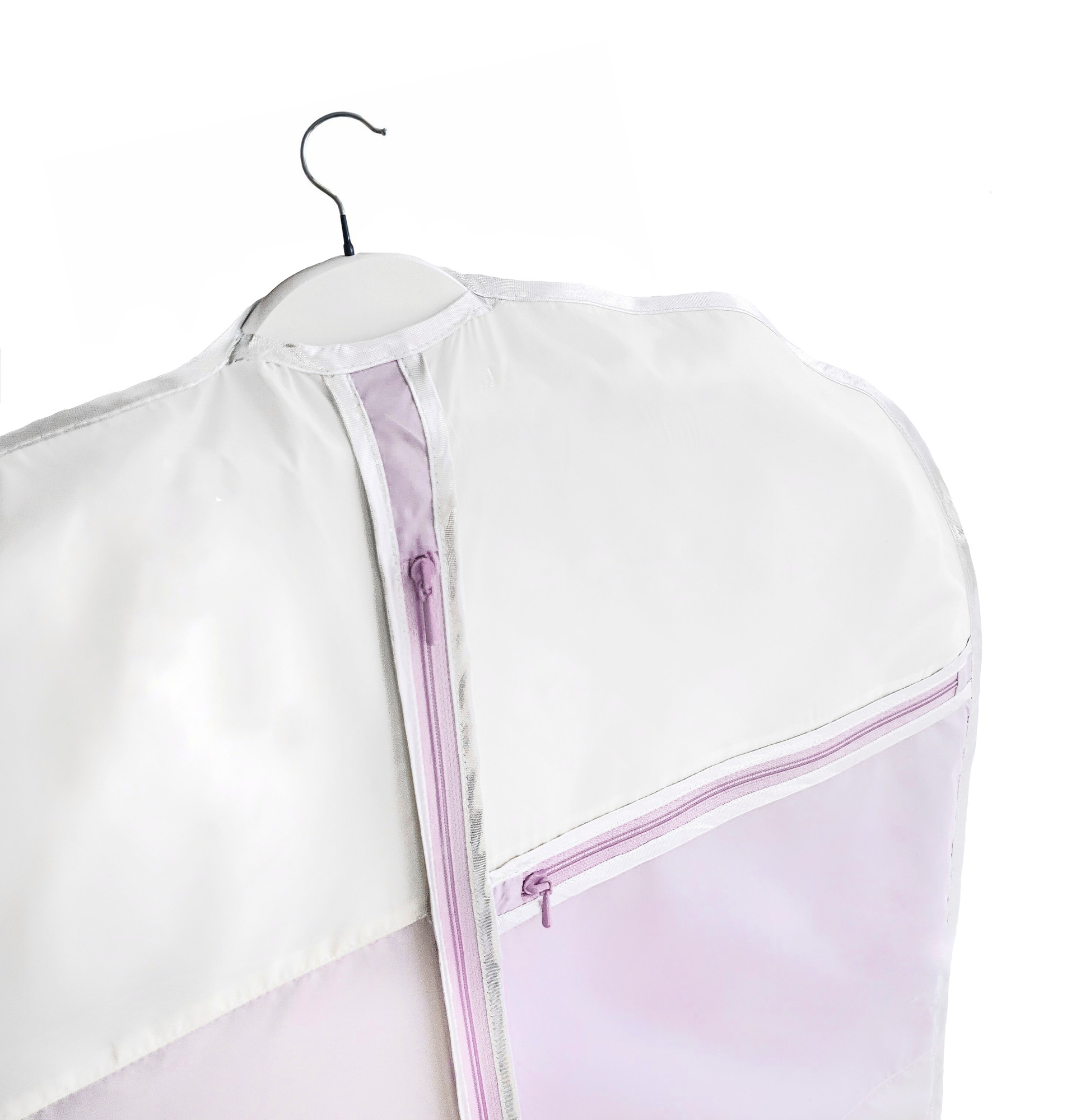 Leather hanging garment bag for travel lavander+dark red - 27958 from  Parasolka with donate to u24