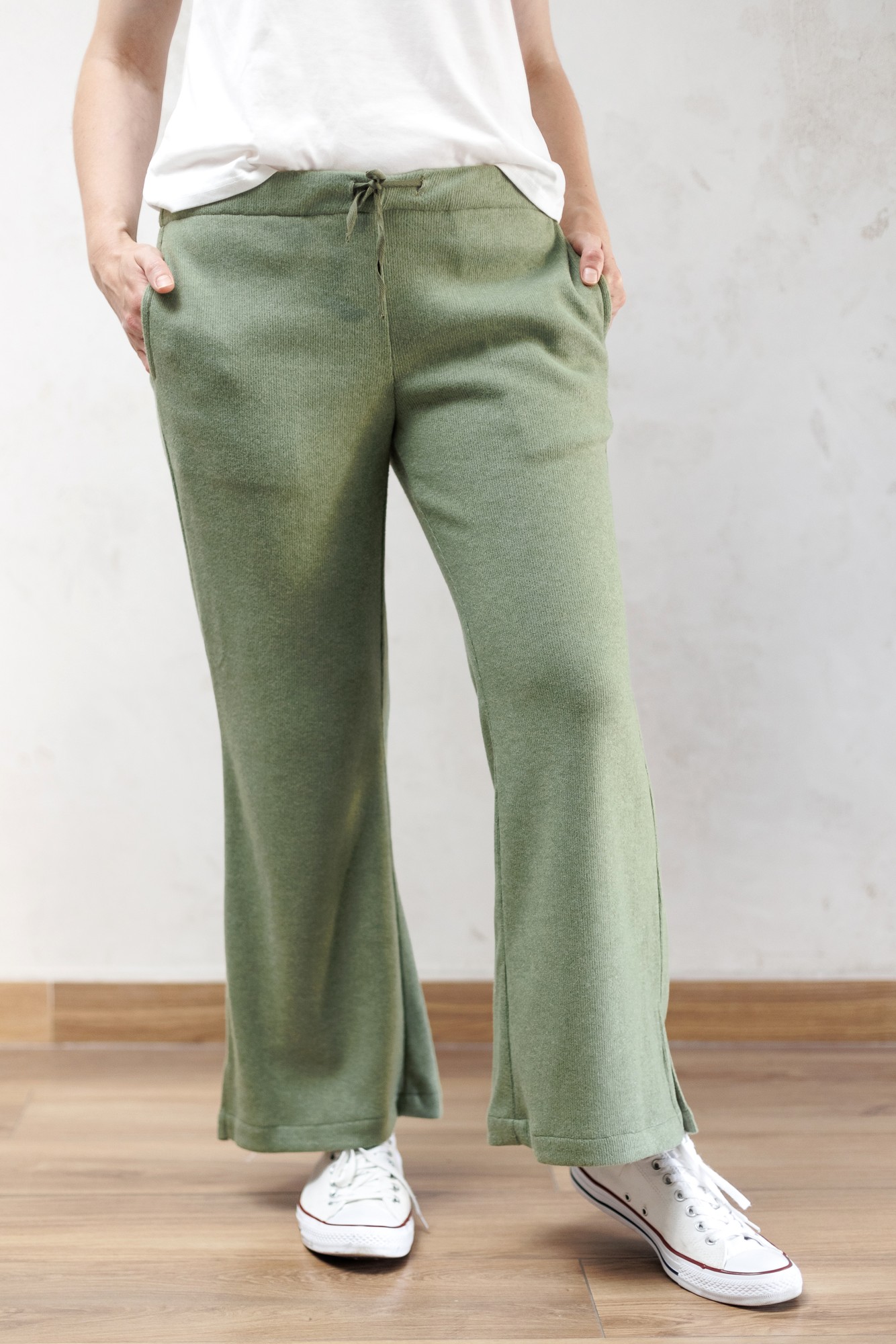 Denton wool pants green
