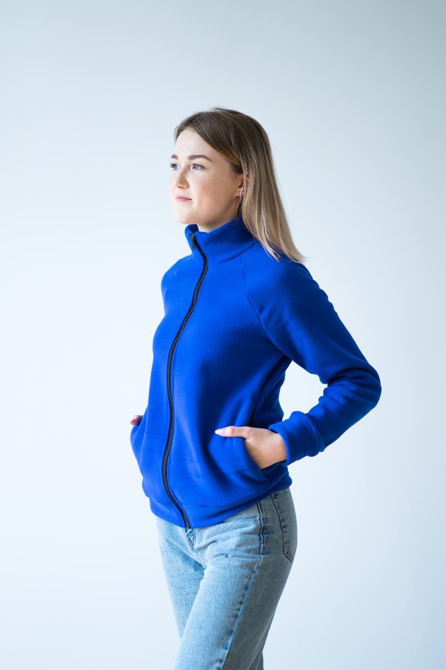 Women's fleece jacket synevyr 260 blue 27741 from SYNEVYR with donate to u24