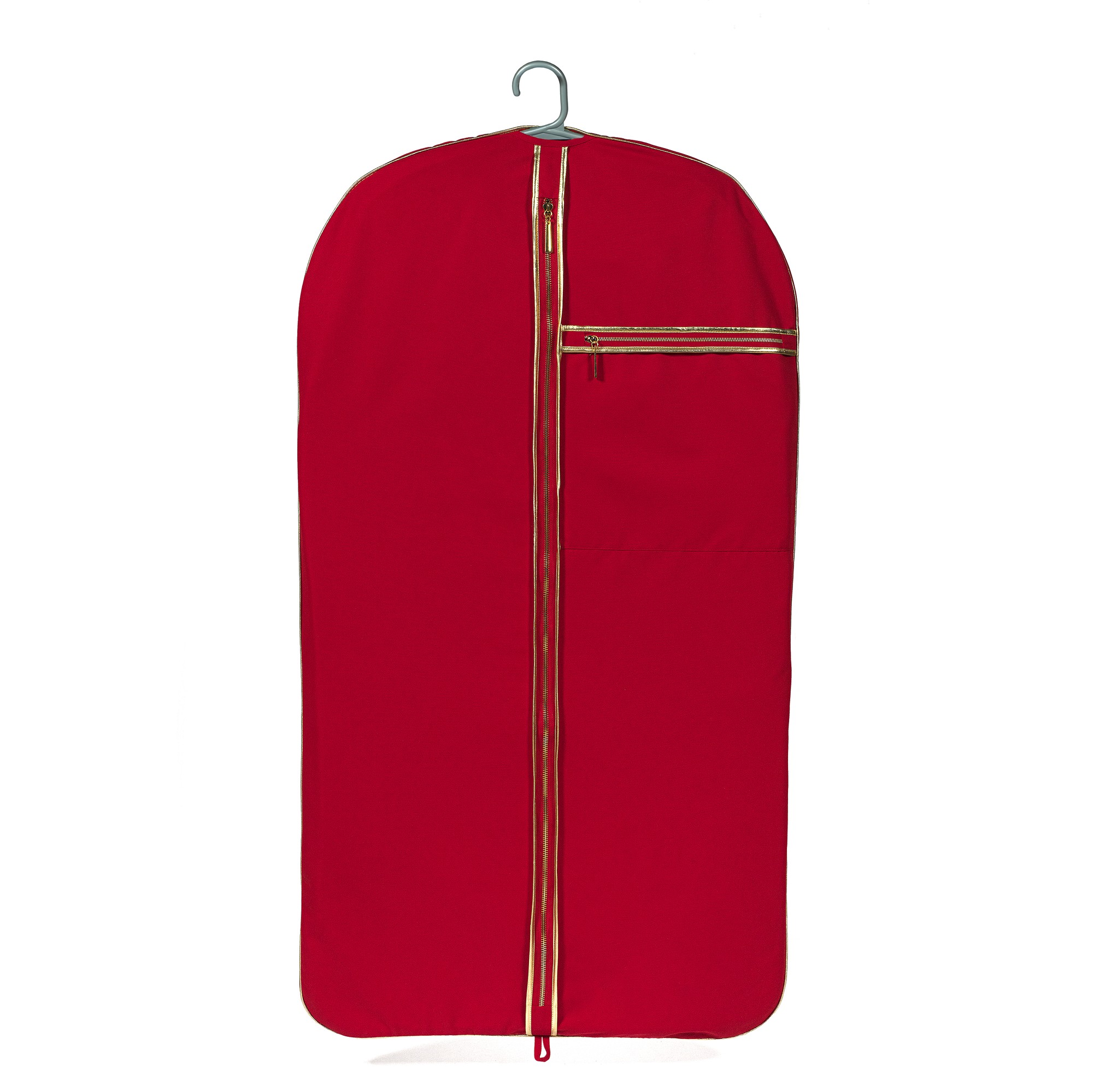 Hanging Garment Bag Red with gold Suit Bag Travel Bag Business suit