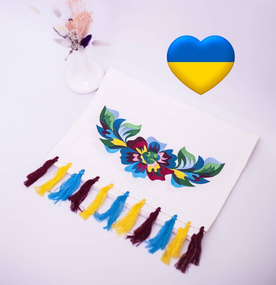 Samchykivka Linen Easter Table Runner - Ukrainian Easter Decoration