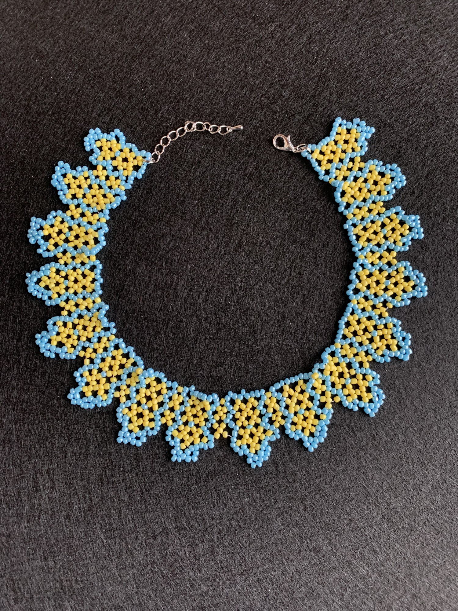 Necklace made of handmade beads
