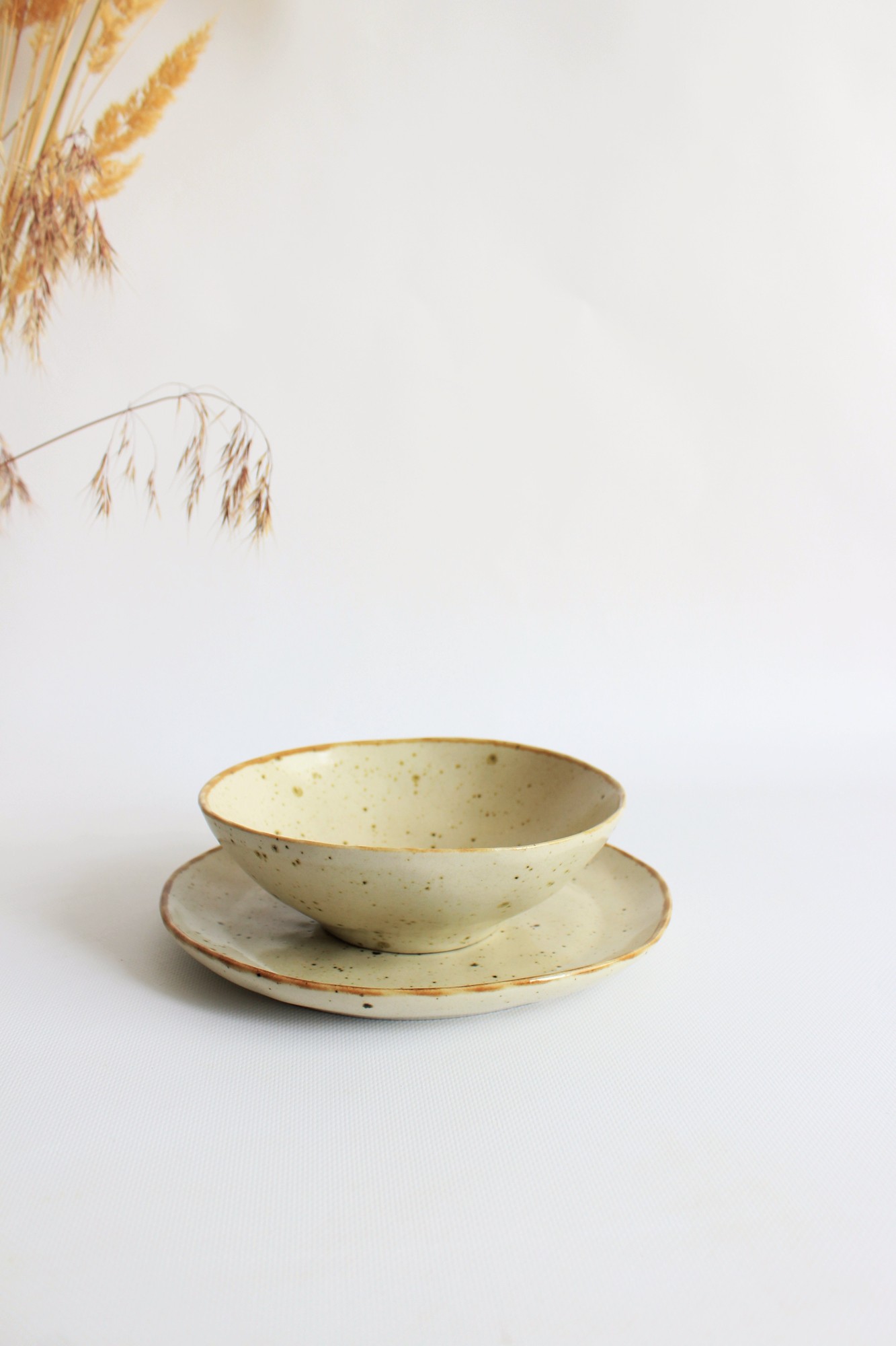 ceramic dinnerware set, ukraine pottery plates, handmade pasta bowls