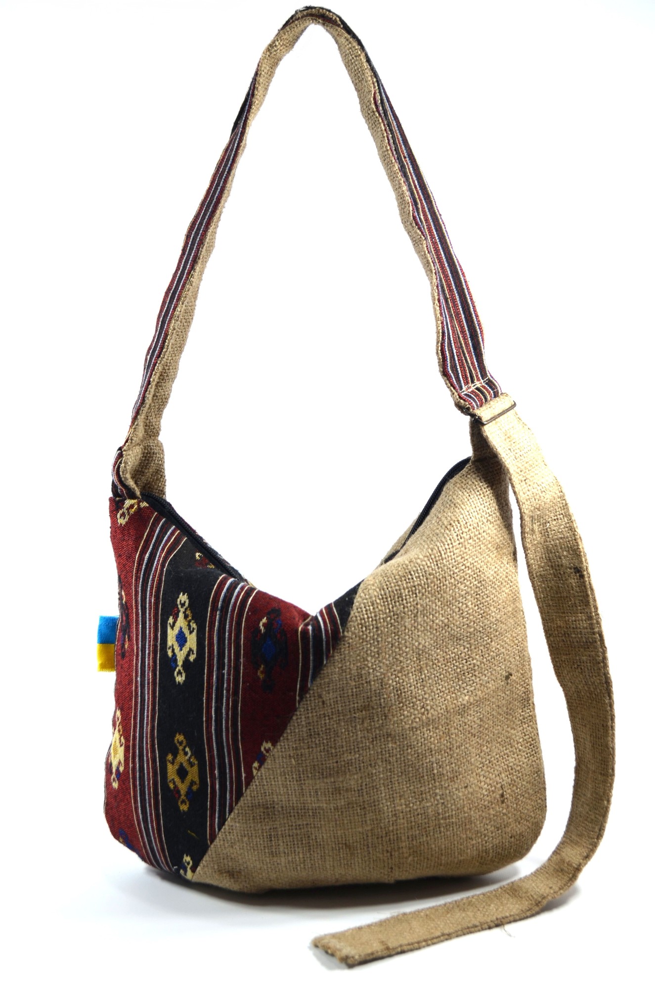 Women's Bag made of Natural Textile "LIRA" Handmade in Ethno style.