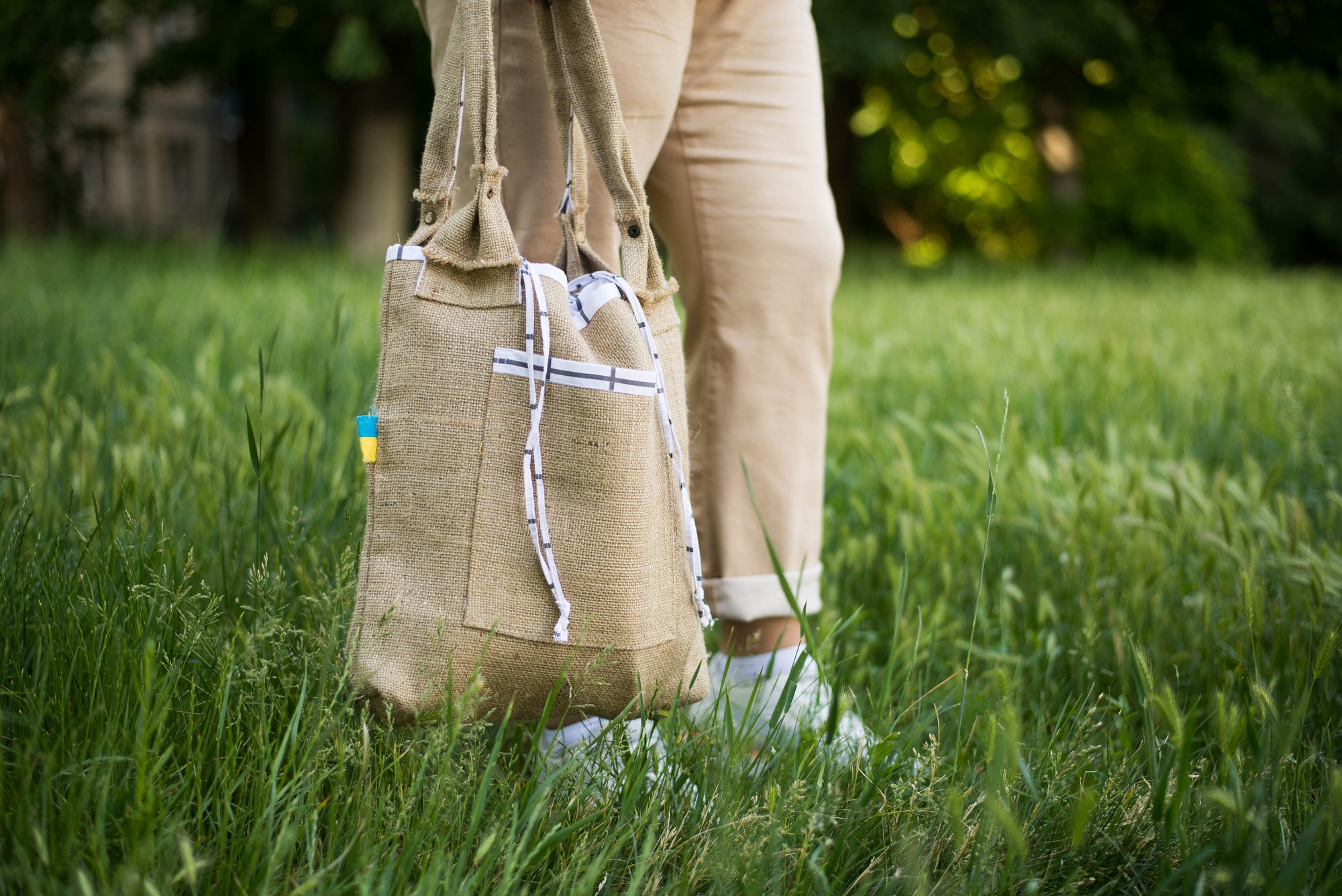 Women's Bag made of Natural Textiles "SNIPOK" handmade.