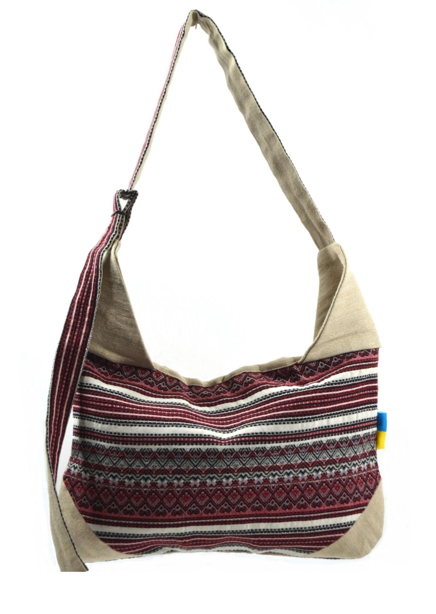 Handmade textile shoulder bag "RUTA".