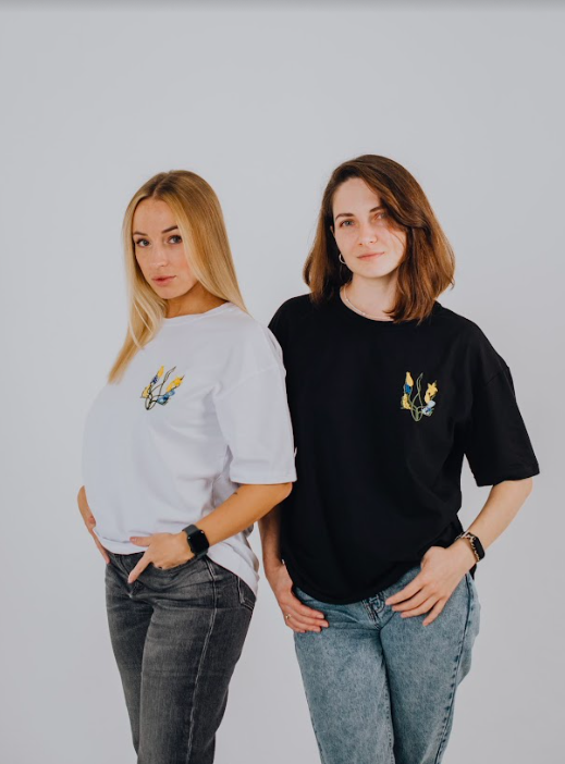 Blossoming Trident T-shirt (left)