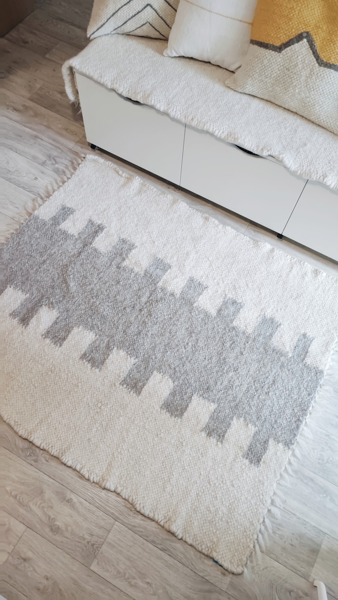 Handwoven wool carpet, blanket, rug 28132 from Masha Puliaieva with