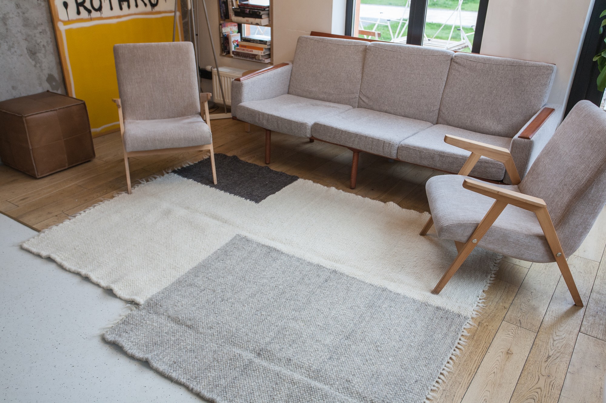 Handwoven wool carpet, rug 28133 from Masha Puliaieva with donate to u24